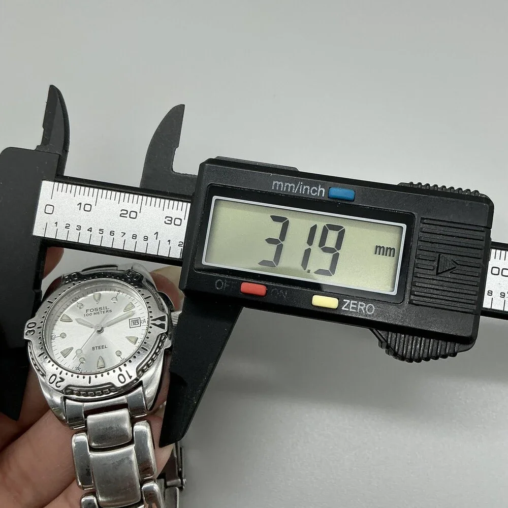 Fossil Steel FS-2525 Womens Watch 32mm Silver Dial Stainless 100m New Battery 6